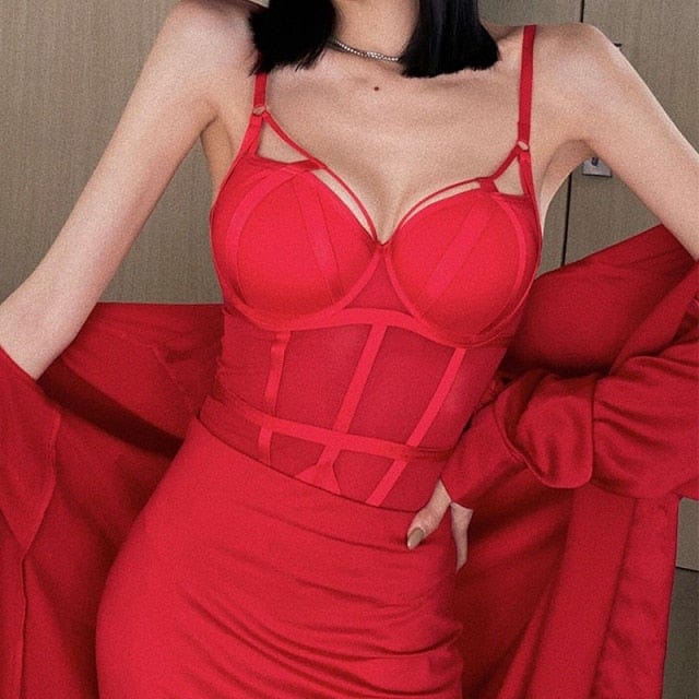Body rojo push up-Diabolique.es