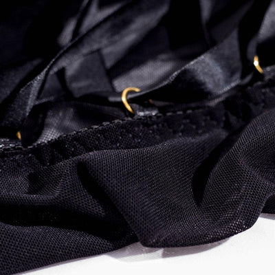 Camisón de malla transparente con lazado-Diabolique.es