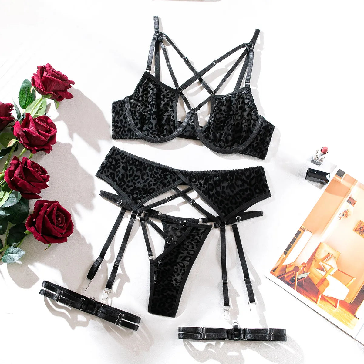 Conjunto de lencería de encaje Ofelia-Diabolique.es