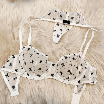 Conjunto de lencería de malla con estampado Joelle-Diabolique.es