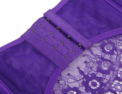 Conjunto de lencería plus size con abertura en escote-Diabolique.es