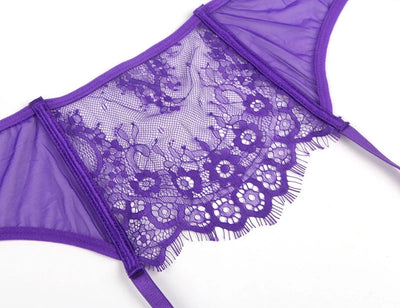 Conjunto de lencería plus size con abertura en escote-Diabolique.es
