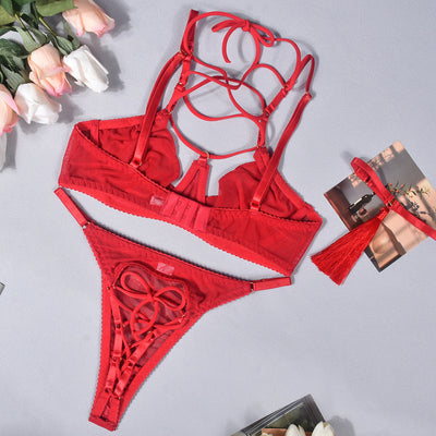 Conjunto de lencería roja Maricel-Diabolique.es