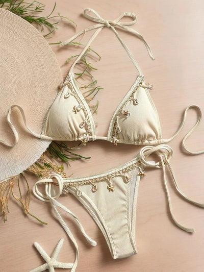 Biquini con detalle de conchas