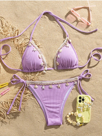 Biquini con detalle de conchas