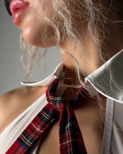 Vestido de alumna con minifalda-Diabolique.es