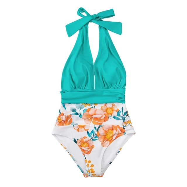 Bañador con espalda descubierta y lazada en cuello-Diabolique.es