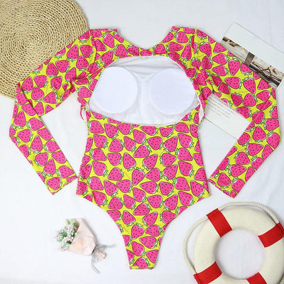 Bañador multicolor con manga larga-Diabolique.es