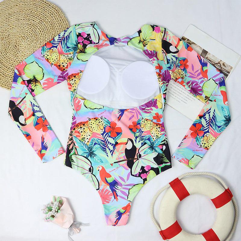 Bañador multicolor con manga larga-Diabolique.es