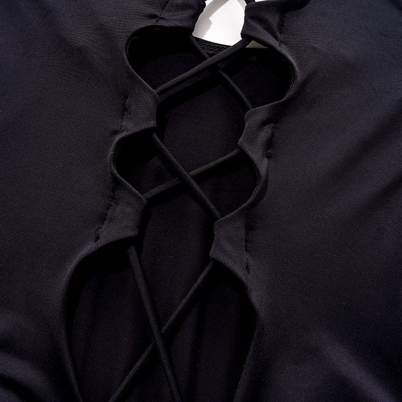 Bañador negro acordonado-Diabolique.es