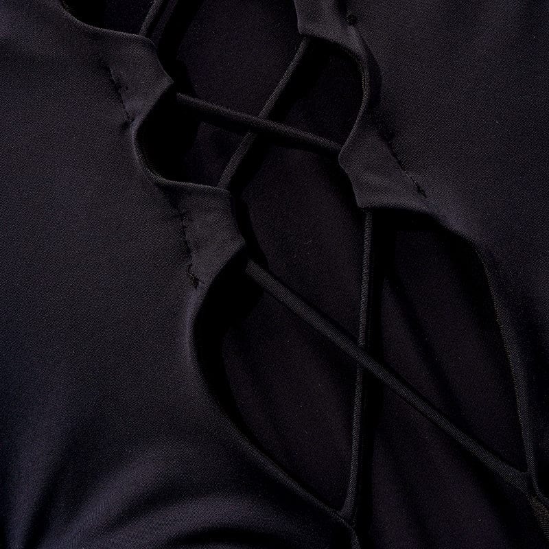 Bañador negro acordonado-Diabolique.es