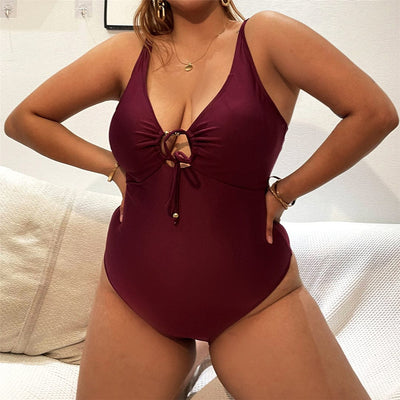 Bañador plus size con detalles-Diabolique.es
