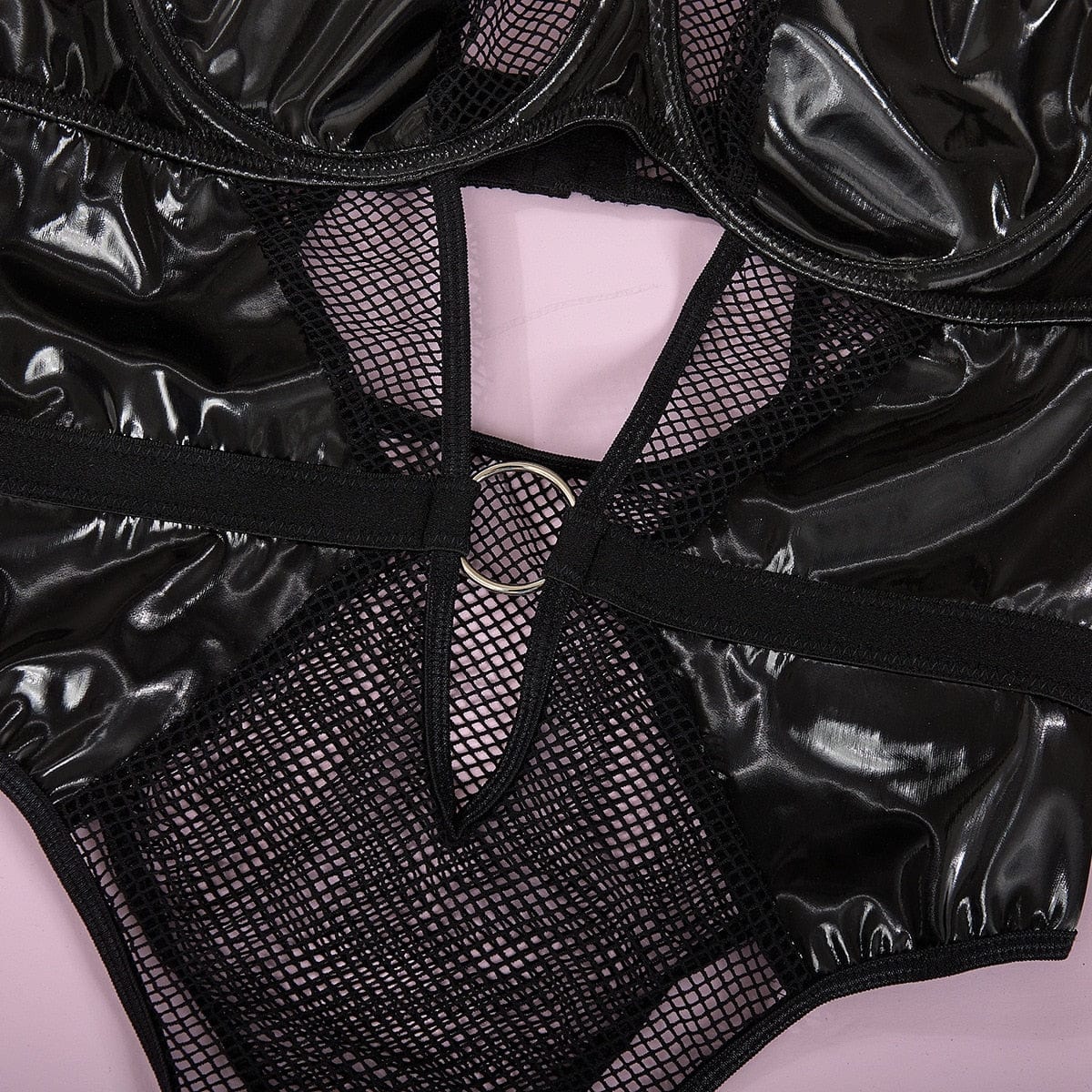 Body de látex con rejilla-Diabolique.es