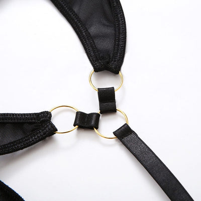 Body de malla con cinturilla-Diabolique.es