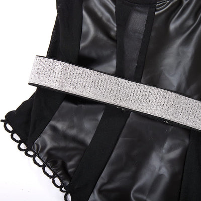 Body de malla con cinturilla brillante-Diabolique.es