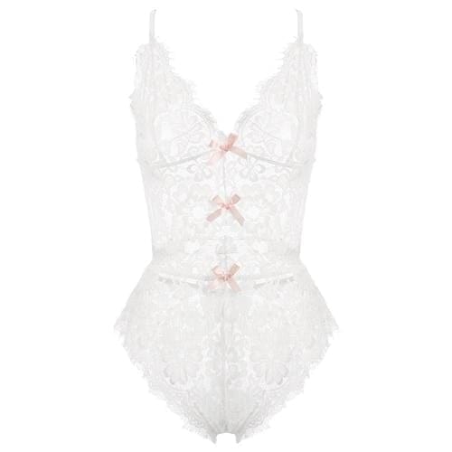 Body sensual de encaje con tiras en espalda-Diabolique.es