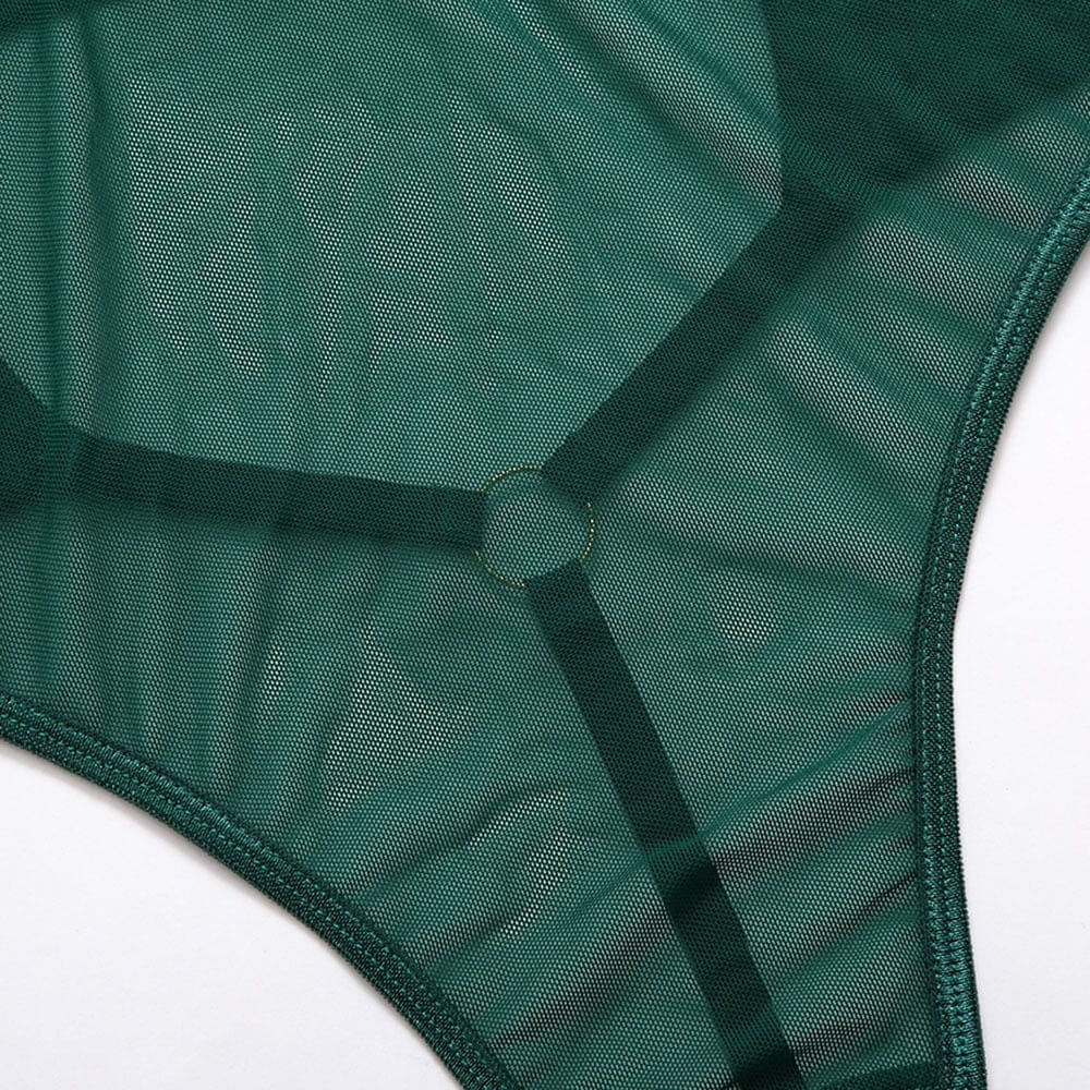 Body transparente con elásticos sensuales-Diabolique.es