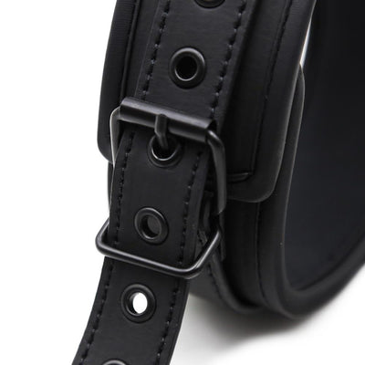 Collar de cuero con correa-Diabolique.es