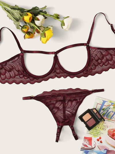 Conjunto de lencería con aberturas Elettra-Diabolique.es
