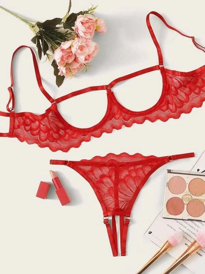 Conjunto de lencería con aberturas Elettra-Diabolique.es