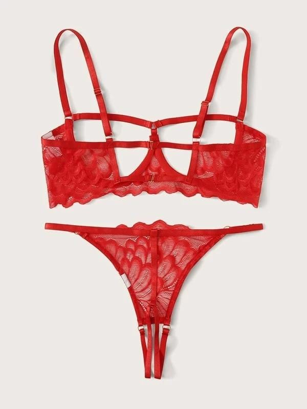 Conjunto de lencería con aberturas Elettra-Diabolique.es