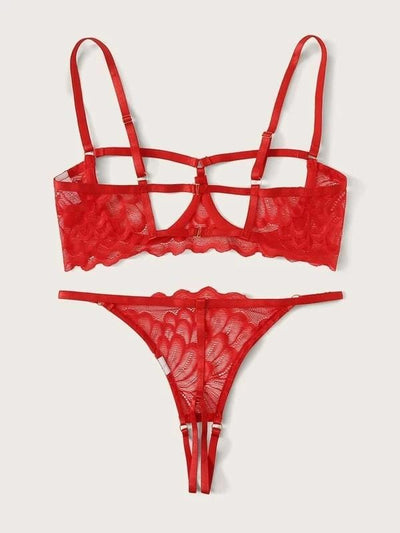 Conjunto de lencería con aberturas Elettra-Diabolique.es