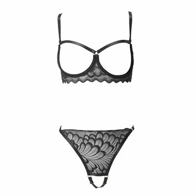 Conjunto de lencería con aberturas Elettra-Diabolique.es