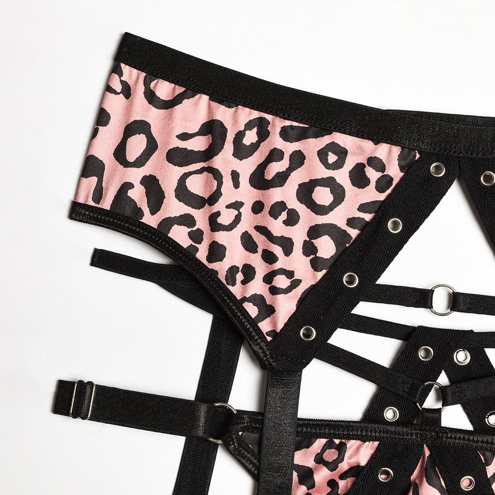 Conjunto de lencería con estampado de leopardo Sybille-Diabolique.es