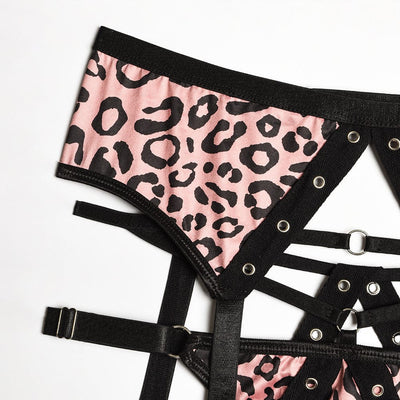 Conjunto de lencería con estampado de leopardo Sybille-Diabolique.es