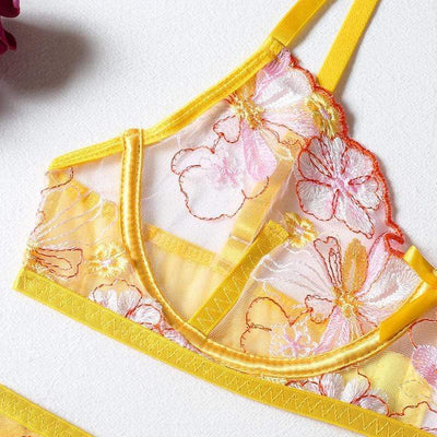 Conjunto de lencería de encaje floral Dianne-Diabolique.es