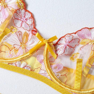 Conjunto de lencería de encaje floral Dianne-Diabolique.es