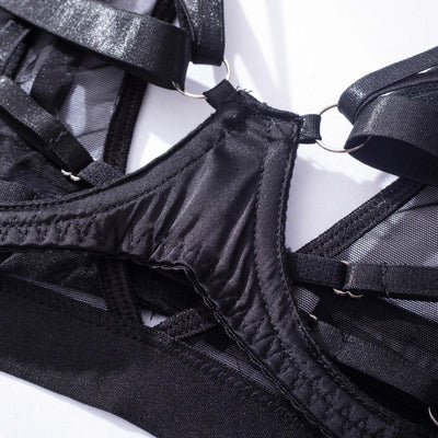 Conjunto de lencería de malla Claudie-Diabolique.es