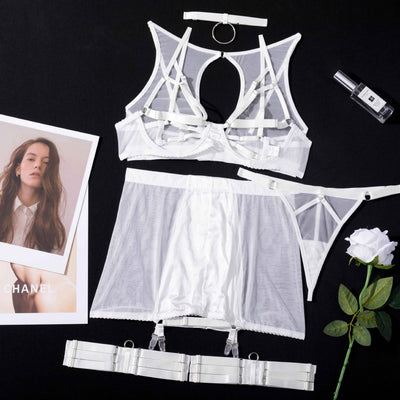 Conjunto de lencería de malla Claudie-Diabolique.es