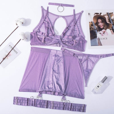 Conjunto de lencería de malla Claudie-Diabolique.es