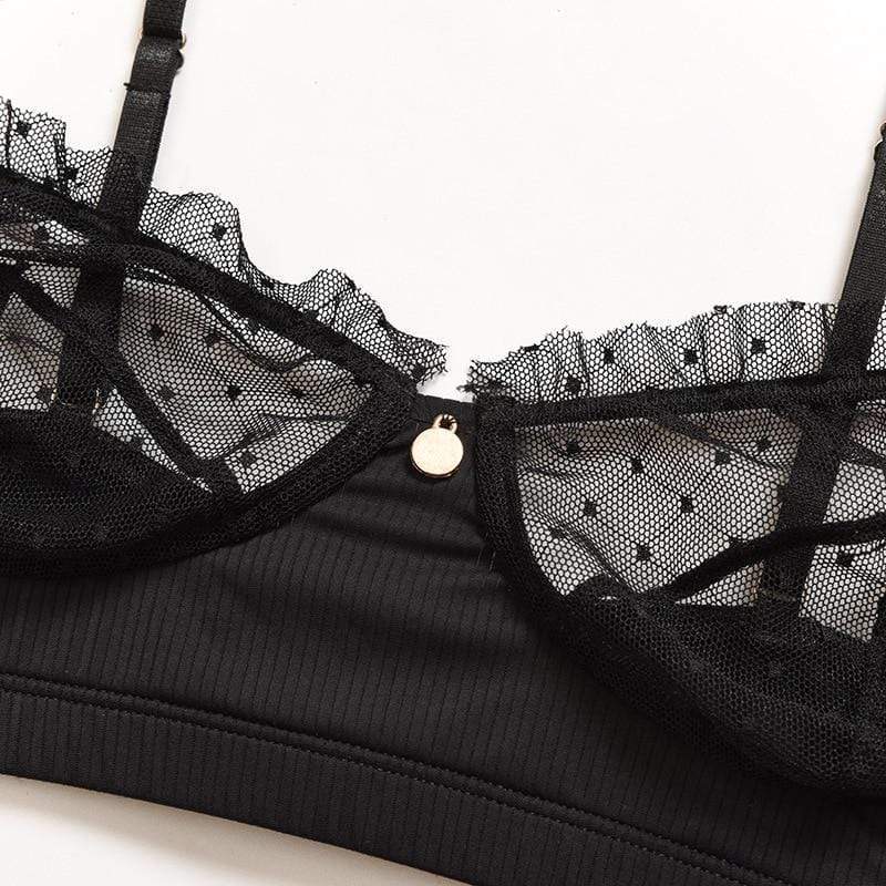 Conjunto de lencería de malla Laurene-Diabolique.es