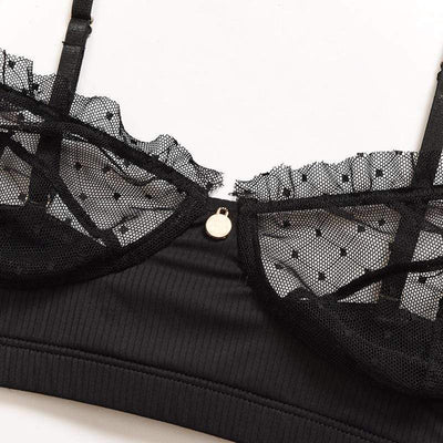 Conjunto de lencería de malla Laurene-Diabolique.es