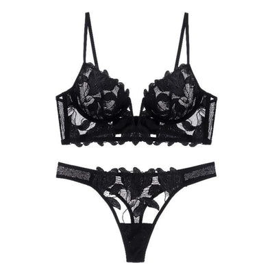 Conjunto de lencería floral Hortensia-Diabolique.es