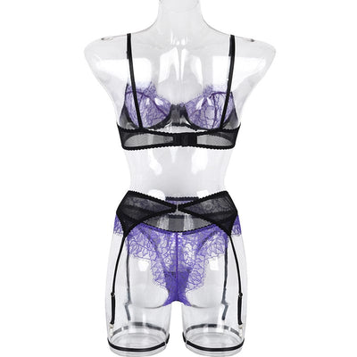 Conjunto de lencería morado Yvonne-Diabolique.es