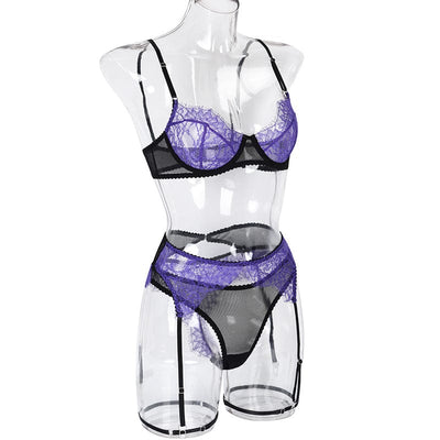 Conjunto de lencería morado Yvonne-Diabolique.es
