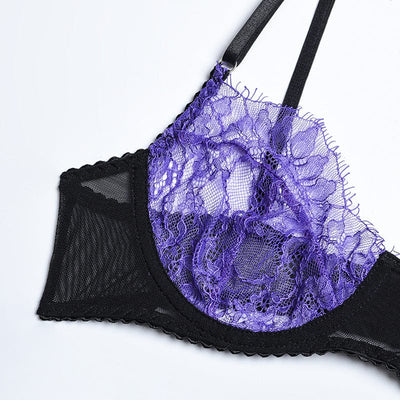 Conjunto de lencería morado Yvonne-Diabolique.es