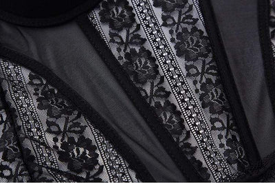 Corsé de encaje con tanga-Diabolique.es