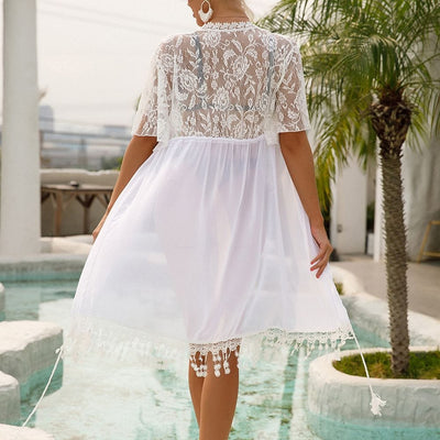 Kimono playero atado en talle-Diabolique.es