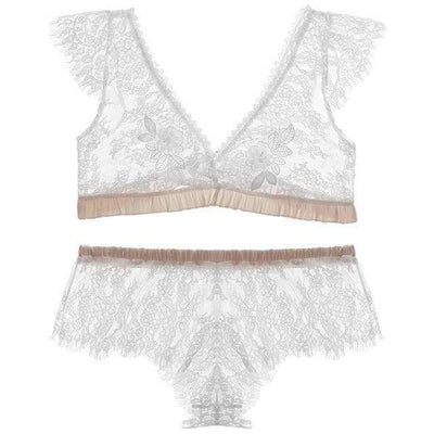Pijama de encaje con top corto-Diabolique.es