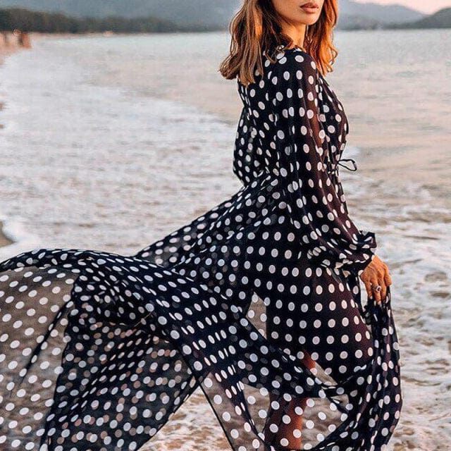 Vestido playero de lunares-Diabolique.es